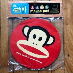 Rare! Vintage Y2K Paul Frank Red Julius Monkey Round Mouse Pad - New in package!